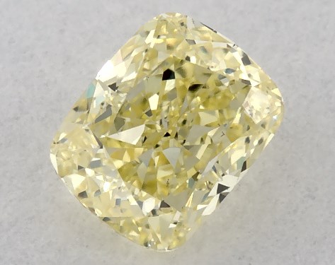 GIA 0.39 Carat Fancy Yellow-SI1 Cushion Modified Cut Diamond